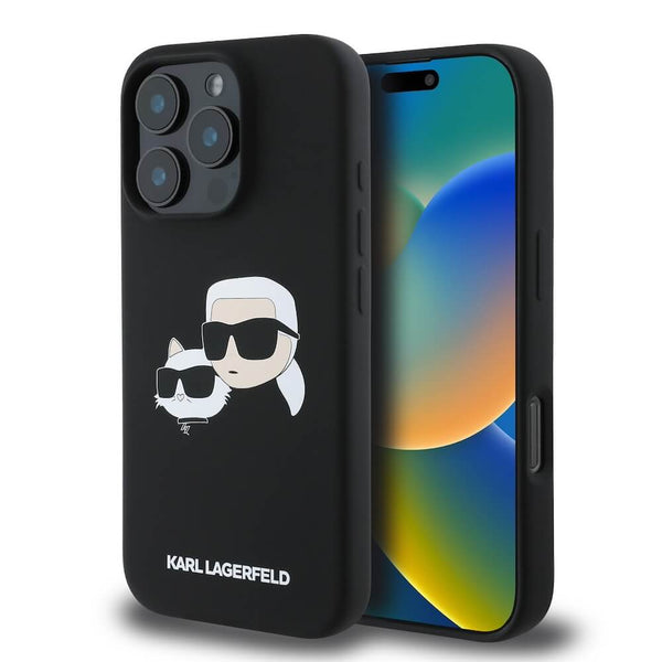 Karl Lagerfeld Liquid Silicone Double Heads MagSafe Case за iPhone 16 Pro Max