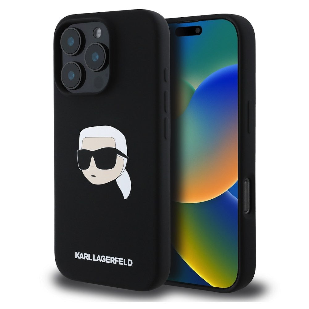 Karl Lagerfeld Liquid Silicone Karl Head MagSafe Case за iPhone 16 Pro Max