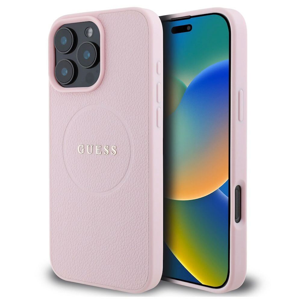 Guess PU Grained Classic Logo MagSafe Leather Hard Case за iPhone 16 Pro Max